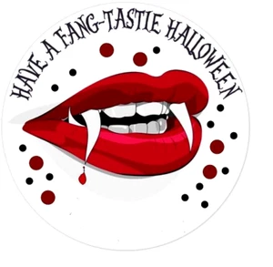 RED LIP FANG VAMPIRE BLOOD HALLOWEEN Pendant on 925 Sterling Silver 22" Necklace - Picture 1 of 13