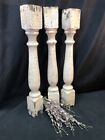 3 Balusters Wood Architectural Salvage Spindles Rustic Farm House Porch A47,