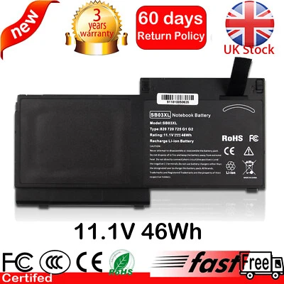 SB03XL Battery for HP Elitebook 720 725 820 825 G1 G2 717378-001 716726-421 New - Image 1 of 4