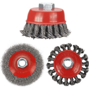 75mm/100mm Twist Knot Wire Wheel disc &Cup Brush Set Kit for Angle Grinder