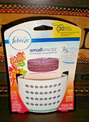 (1) Febreze Small Spaces ISLAND FRESH WITH AVEC GAIN refill fit Set & Refresh - Image 1 of 4