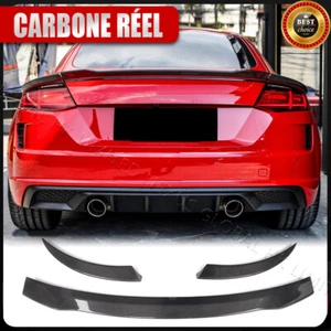 Pour Audi TT MK3 TTS TTRS 2015-2021 CARBONE Coffre Spoiler Lèvre Becquet Arrière - Imagen 1 de 18