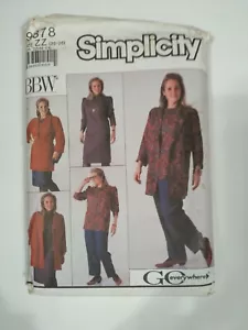 CHAQUETA DE COLECCIÓN SIMPLICITY MISSES TALLA 1/2 FALDA VESTIDO PATRÓN SUPERIOR - 9878 - Imagen 1 de 4