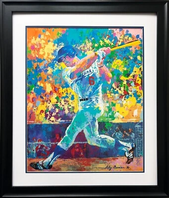 LeRoy Neiman "Steve Garvey" ENMARCADO Nueva Impresión Artística NY Dodgers Béisbol Foto 1 de 3