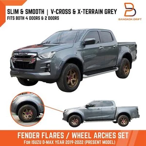 Arco de llamarada de guardabarros delgado de 3" para camioneta Isuzu D-Max Dmax 20-23 TFR TFS V-Cross gris - Imagen 1 de 8