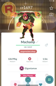 Shiny Gmax Machamp Gigantamax Go Reg or 1M FAST TRADE - Imagen 1 de 2