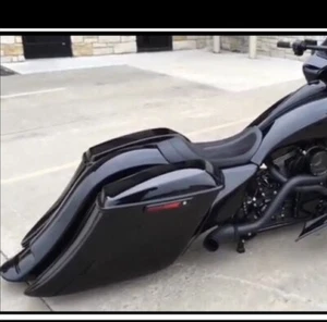 Harley Davidson 7.5"Down 14"Back Stretch Bags/Fender For Touring Models 97-13 FL - Picture 1 of 4