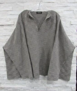 Eskandar Thickest Cashmere Sweater Taupe Oversized Luxurious 68'' BUST 1X 2X 3X - Picture 1 of 6