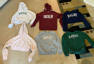 43 Piece Lot Girls Sweatshirts Shirts Pants Dresses Shorts SIZE SMALL -Ages 8-12 - Image 1 of 4