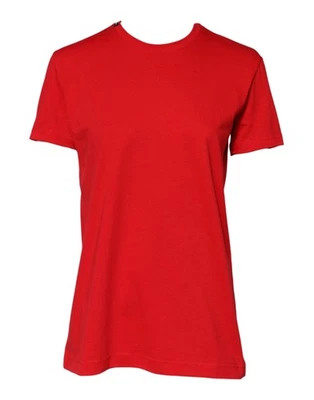 Dolce & Gabbana Rojo Cuello Redondo Manga Corta Top Mujer Camiseta Authentic - Imagen 1 de 4