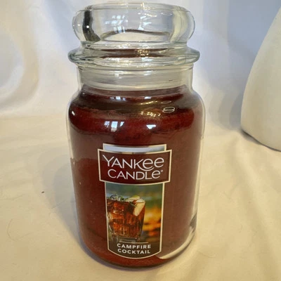 Yankee Candle CAMPFIRE COCKTAIL Scented Candle Jar 22 oz Red Wax New  - Image 1 of 3