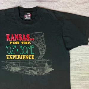 T-shirt parodia vintage anni 90 Kansas Wizard of Oz Screen Stars taglia grande uomo - Foto 1 di 8