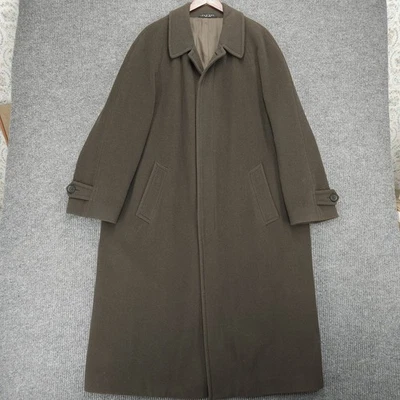 Hugo Boss Bertone Overcoat Mens 44R Brown Wool Italy - Image 1 of 4