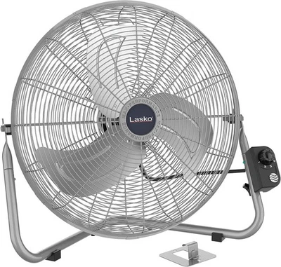 Lasko 20" Silver High Velocity Wall Mount Fan with Pivoting Head - 3 Speeds, Ide - Image 1 of 4