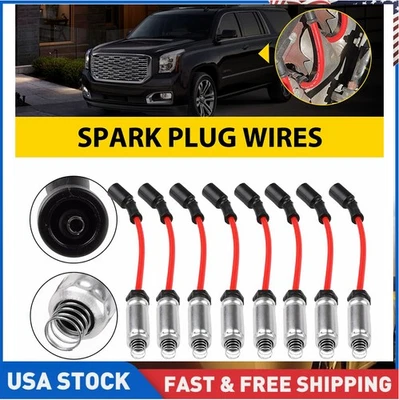8X High Performance Spark Plug Wire For 16 2015 17-2018 Chevrolet Tahoe Suburban - Image 1 of 4