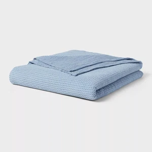 King TENCEL Lyocell Waffle Bed Blanket Light Blue - Threshold - Picture 1 of 4