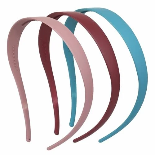 Pacote com 3 tiaras projetadas para óculos, flexível sem borgonha, azul ciano, roxo rosa - Imagem 1 de 4