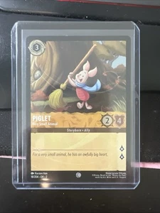 Disney Lorcana Piglet Very Small Animal 18/204 Rise Floodborn Cold Foil AJ - Picture 1 of 1
