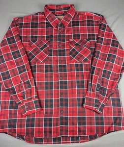 Camisa Dixxon The Hoser Para Hombre XXXXL Franela Roja A Cuadros Manga Larga - Imagen 1 de 7