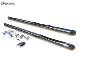 Stainless Steel 3" Side Bars + 3 Step Pads For Peugeot Boxer SWB 2007-2014 - LHD - Picture 1 of 5