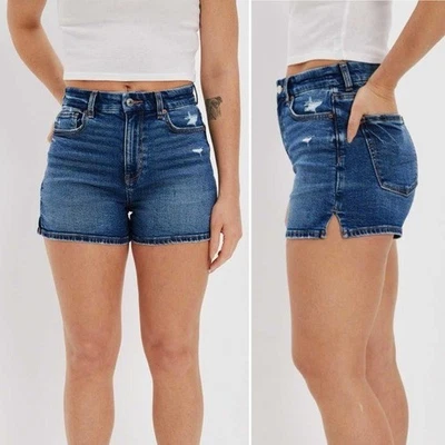 American Eagle curvy denim jean mom shorts 4 - Image 1 of 4