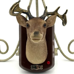 Gemmy Buck Animated Trophy Wall Mounted Singing Talking Deer Head Small READ - Picture 1 of 6