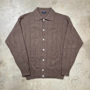 Vintage Burberry London Wool Cashmere Polo Pullover Braun Herren Small’s - Bild 1 von 5