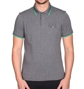 EA7 EMPORIO ARMANI Uomo Men Polo T-Shirt Polo SLIM FIT Grigio XS UVP: 80€ - Foto 1 di 4