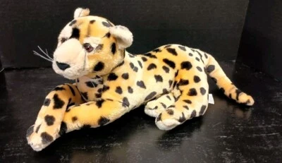 Vtg Realistic Plush Cheetah Laying Spotted Cat Leopard Retired Stuffed Animal  - Image 1 of 4
