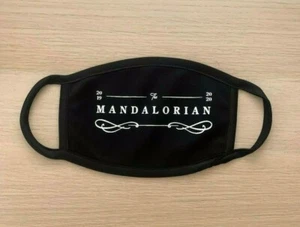 Star Wars Mandalorian Black Washable Reusable Face Mask Pack Mouth Mask Cover - Picture 1 of 3