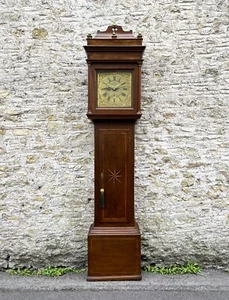 FINE 18thc WEST COUNTRY PARQUETRY OAK LONGCASE CLOCK Edward Bilbie Of Chewstoke - Picture 1 of 18