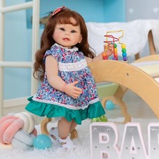 55CM Lifelike Bonnie Full Body Vinyl Reborn Baby Doll Toddler Girl Gift Bath Toy