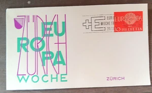 SWITZERLAND EUROPA 1961 ZURICH CACHET FDC UNADDR - Picture 1 of 1