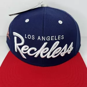 YOUNG & RECKLESS Hat Cap Blue Red Wool Blend Snapback Los Angeles CA NOS - Picture 1 of 12