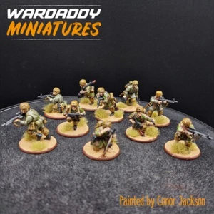 Pro Painted 28mm Bolt Action German fallschirmjager ×10 J2 Ww2 warlord games  - Picture 1 of 4