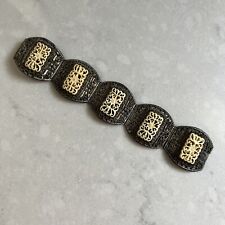 Antique Chinese Export Filigree Carved Bracelet Silver Metal AS-IS China Panel