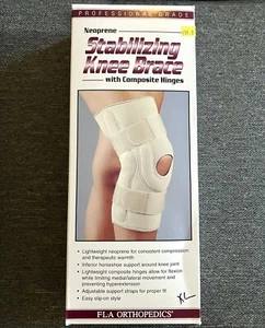 FLA Orthopedics Neoprene Stabilizing Knee Brace With Composite Hinges Size XL - Picture 1 of 3