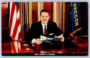 Oregon OR Gouverneur Robert D. Holmes Postkarte 1957-59 - Bild 1 von 2