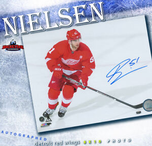 FRANS NIELSEN Signed & Inscribed Detroit Red Wings 8x10 Photo - 70512