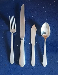 Lunt William & Mary Treasure Sterling Silver  2 Knives, Fork, Teaspoon  No Mono  - Picture 1 of 2
