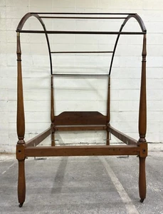 Antique Twin Size Four Poster Canopy Bed - Picture 1 of 10
