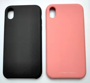 iPhone XR - Coque luiquid silicone UTECTION NOIR ou ROSE - Photo 1 sur 7