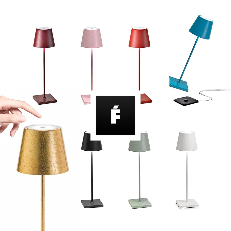 Lampada Poldina PRO Zafferano dimm.-vari colori-ricarica con base - Immagine 1 di 3