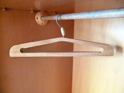 Percha doble de madera vintage armario armario hombre madera fuerte perchas de ropa  Foto 1 de 4