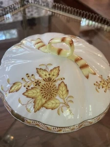 Herend Hungary Candy Dish LID ONLY Chinese Bouquet With Bow Finial - Picture 1 of 8