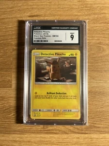 Pokemon - Detective Pikachu Holo CGC 9 SM194 Black Star Promo Card Cosmos Holo - Picture 1 of 2