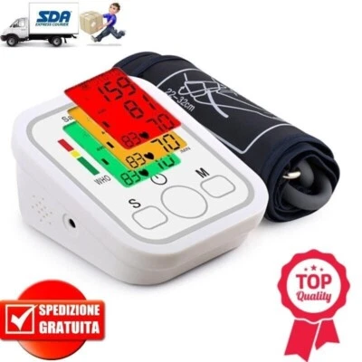 MISURATORE DI PRESSIONE DA BRACCIO AUTOMATICO DIGITALE SFIGMOMANOMETRO + ARITMIA