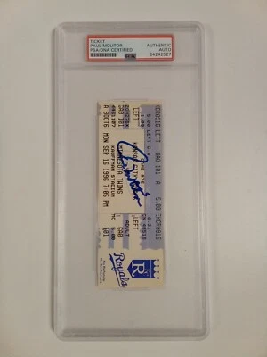 Paul Molitor Signed Full Ticket 9/16/1996 Autograph PSA/DNA - 1# - Image 1 of 4