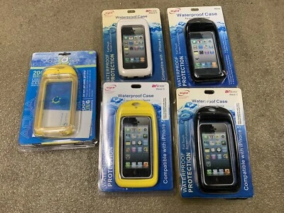 Cantidad: 5 Aryca Aricase Wave, Aqua Box, Funda de Teléfono Impermeable - Nueva Foto 1 de 4
