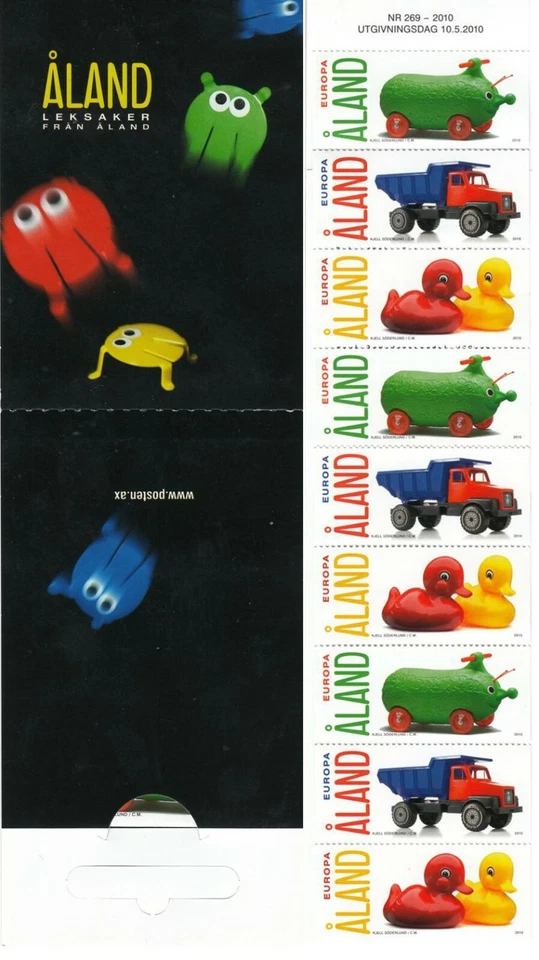 Camión de animales lunares de goma juguete para niños Aland Finlandia como nuevo folleto MNH 2010 Foto 1 de 1